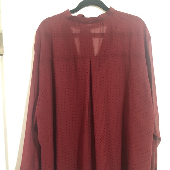Burgundy Long Sleeve button up shirt - Picture 3 of 4